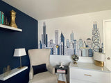 Chicago Skyline Paint-by-Number Mural