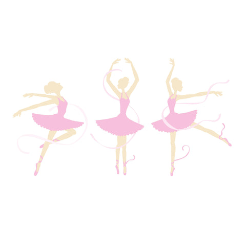 Three Ballerinas Wall Mural