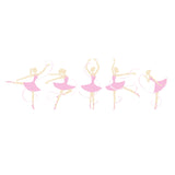 Five Ballerinas Paint-by-Number Wall Mural
