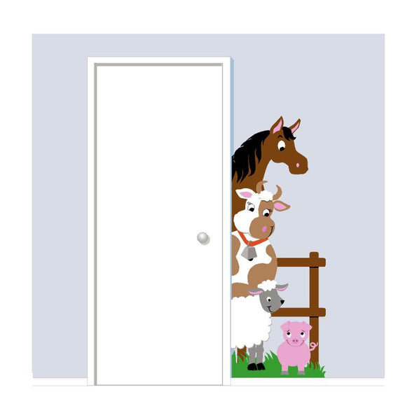 Barnyard Doorhugger Paint-by-Number Wall Mural