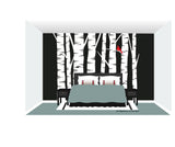 Birch Tree Forest Paint-by-Number Wall Mural