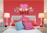 LOVE & Flowers - SM Paint-by-Number Wall Mural