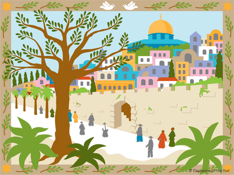 Jerusalem Paint-by-Number Wall Mural