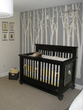 Birch Tree Silhouettes Paint-by-Number Wall Mural