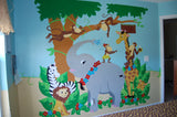 Jungle Hula Party Paint-by-Number Wall Mural
