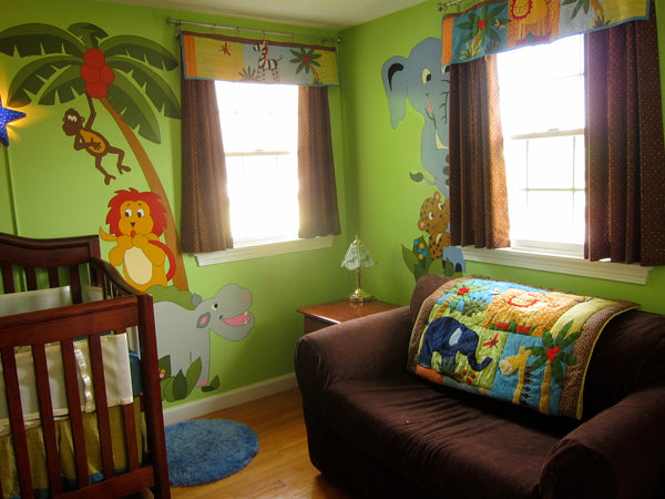 Flower Power Paint-by-Number Wall Mural – Elephants on the Wall