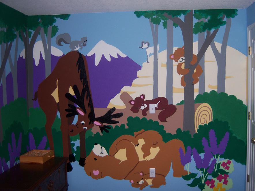 Bear-ly-Fishing Paint-by-Number Murals