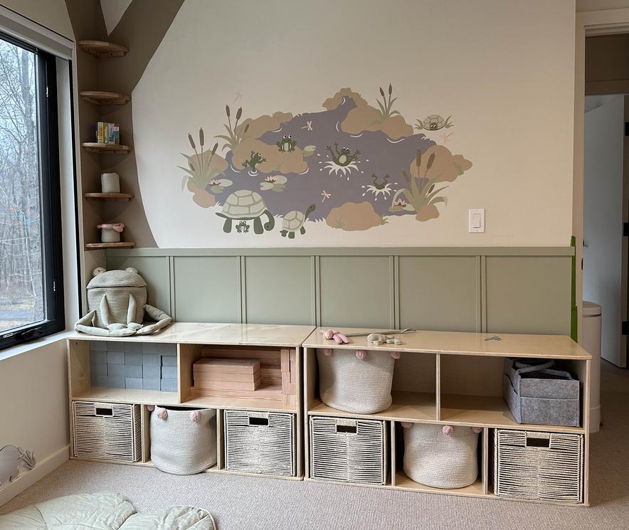 Frogs 'N Turtles Paint-by-Number Wall Mural