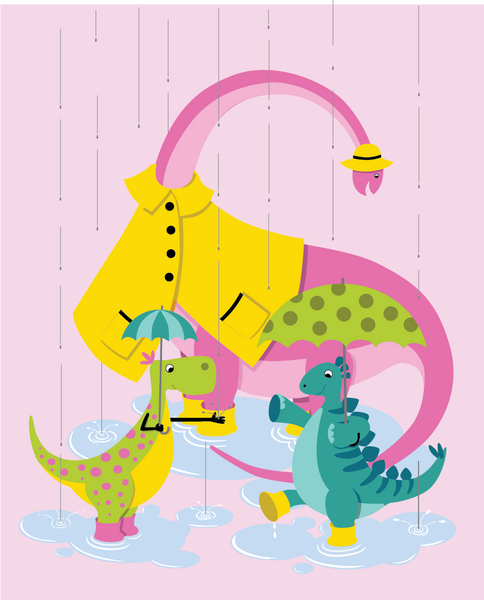 Puddle Play with Dinos