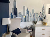 Chicago Skyline Paint-by-Number Mural