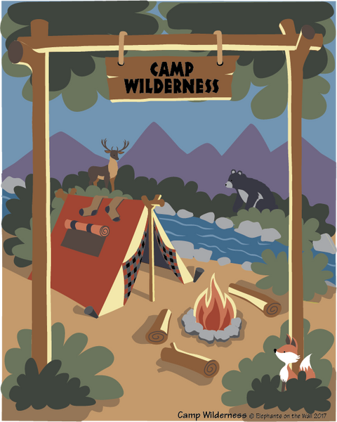 Camp Wilderness Paint-by-Number Mural