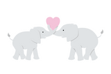 Elephant Love Paint-by-Number Mural