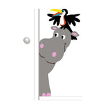 Hippo & Toucan Doorhugger Paint-by-Number Wall Mural