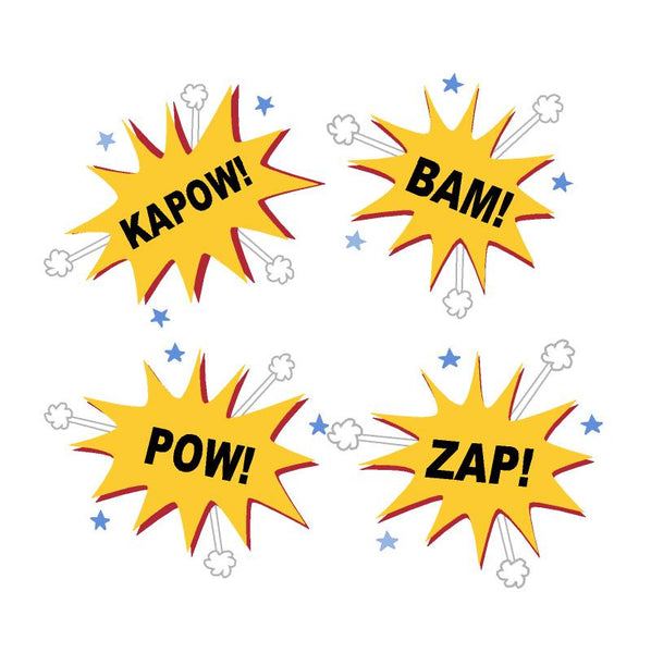 Kapow! Bam! Pow! Zap! Paint-by-Number Wall Mural