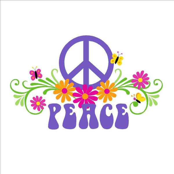 PEACE & Flowers - LG Wall Mural