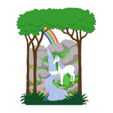 Large Unicorn & Rainbow Paint-by-Number Wall Mural