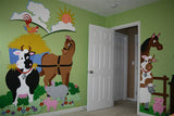 Barnyard Friends Paint-by-Number Wall Mural