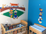 Baseball Bears - Small - Paint-by-Number Wall Mural