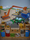 Large Under Construction Paint-by-Number Wall Mural