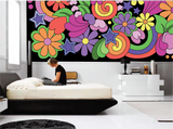 Flower Power Paint-by-Number Wall Mural