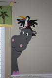 Hippo & Toucan Doorhugger Paint-by-Number Wall Mural
