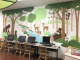 Forest Friends Paint-by-Number Wall Mural