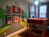Our Fire Station Paint-by-Number Wall Mural