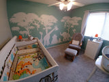 Large Silhouette Safari Paint-by-Number Wall Mural