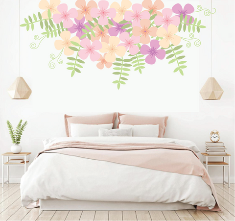 Sweet Pea Cascade Paint-by-Number Mural