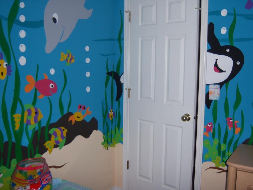 Shark Doorhugger Paint-by-Number Wall Mural